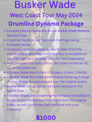 Busker Wade West Coast Tour May 2024